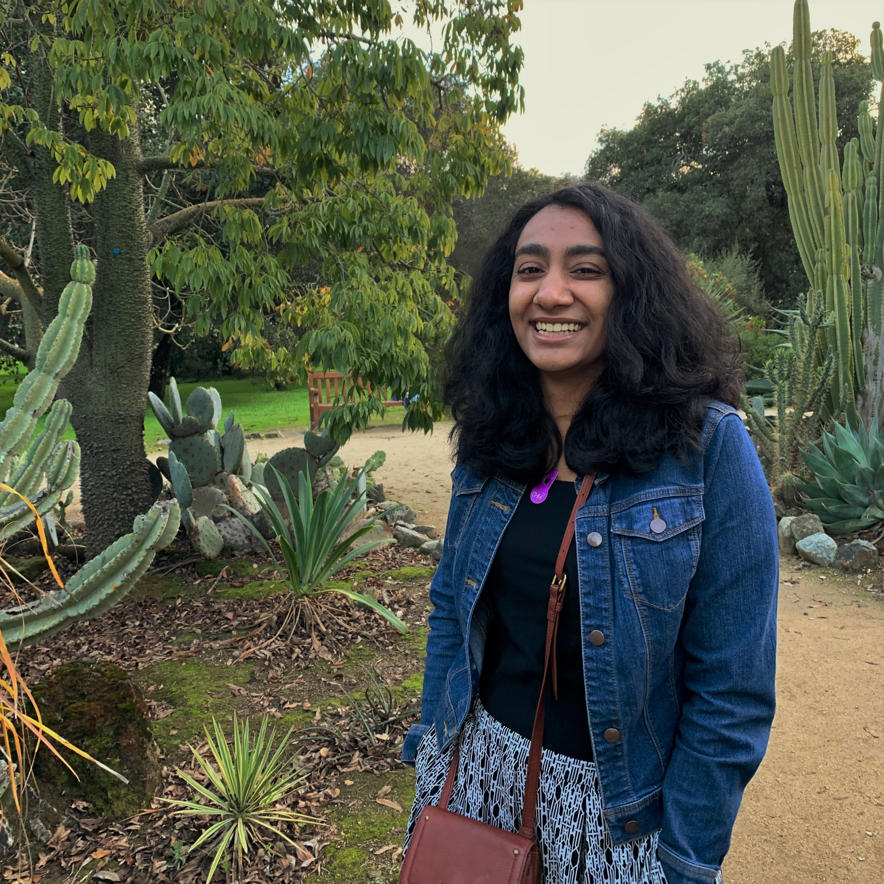 Picture of Priya with Background of Cactus Garden